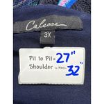 Caleesa Colorful Swirl Print Tunic Top Bell Sleeve Blouse 3X Blue Size undefined Photo 2