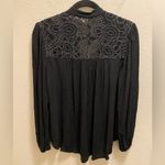 Free People  Black Canyon Rose High-Low Button Down Peasant Top Size XS Photo 7