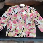 Norton Mcnaughton Y2k Shabby Chic  Blazer XL ? Barbie Pink Butterfly Cottagecore Photo 5