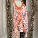 Faith Boho Beaded Sleeveless Tunic Top Medium Orange‎ Purple Tie Dye Orange Photo 2