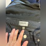 AGOLDE  Toni Mid-Rise Straight Jeans – “Feral” Black Wash | Size‎ 25 | Raw Hem Photo 5