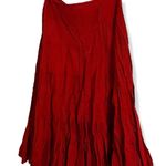 Chaudry by Anthropologie Merlot Red Asymmetrical Midi Skirt | Size M | NWT Size M Photo 5