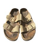 Birkenstock Arizona Suede Leather Sandals EU 39 US 8 Beige Neutral Slide Photo 1