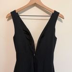 Zoey Grey New  Black Sleeveless Plunge Neck Gown Size 6 Photo 7
