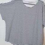 Belle Beach Striped Navy and White T Photo 4