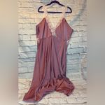 Elegant Mauve Lace Trim Maxi Dress Purple Size 2X Photo 1