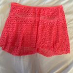 Juicy Couture 294  Y2K Coral Bold Pink Lace Bikini Top Beach Vacation Large Photo 1