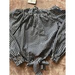 Sanctuary  Womens Botanica Off Shoulder Black‎ Long Sleeve Crop Top Sz Xsmall Photo 1