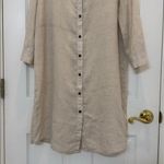 L'Agence  Bella 3/4-Sleeve Linen Shirtdress Size Medium Photo 4