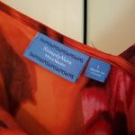 Simply Vera Dress Orange Pink Watercolor Sleeveless L Photo 3