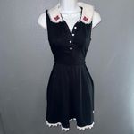 Hot Topic  Gothic Black & White Mushroom Mini V-Neck Dress Womens Medium Photo 4