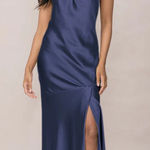 Revelry Navy Blue Gown Size 6 Photo 0