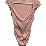 Free People  Pink‎ Ruched Bodycon Bodysuit Photo 0