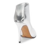 Karl Lagerfeld  PARIS Cyron Leather‎ Stiletto Booties Silver 8.5 Photo 1