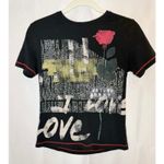 Desigual Streetwear Rare y2k T-shirt Avant Gay Black Women's sz. S Photo 5