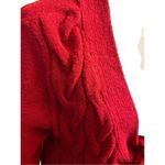 Inc International Concepts Red Cable Knit Cardigan with Tie at Chest Size X Photo 8