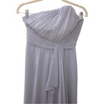 Lavish Lice Lavish Alice Pleated Asymmetric Wide Leg Jumpsuit in Blue Gray Size 4 Photo 3