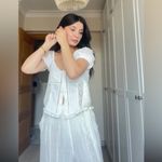 Free People Bali Alana Top & Pant Set in White XS Photo 13