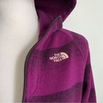 The North Face • Ombré Striped Purple Fleece Zip Up Jacket Photo 2