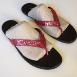 Hillard & Hanson PINK SEQUIN FLIP FLOPS, THONGS, SANDALS, SIZE 9 M Photo 9