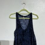Free People Blue Combo ELLIE Velvet Burnout Mini Swing Dress Sz XS Photo 2