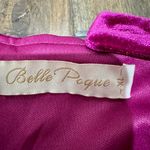 Belle Poque Magenta Velvet Halter Dress w/ Adjustable Button Straps | XL Purple Photo 10