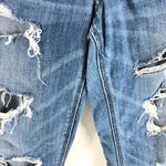 American Eagle  Womens Jeans Tomgirl Button Fly Medium Wash Distressed 4 Photo 1