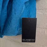 Eloquii  wrap blouse deep v neck gathered plunge collar color block NEW blue 24 Photo 4