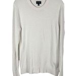 Club Monaco  by Ralph Lauren XS Sweater White Crew Neck Long Sleeve Nylon Rib 960 Photo 0