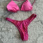 White Fox Boutique  Pink Red Bikini Set Photo 4