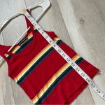 Brandy Melville Rainbow Crop Tank Top Red (One Size) colorful casual stretch Photo 4