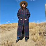 Woolrich Reversible Wool Hooded Southwestern Vintage Blanket Coat One Size Photo 1