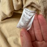 Nap Drawstring Hem Cotton Oversized Pocket Sweatshirt Beige/ Pale Yellow Size M Size M Photo 5