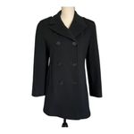 Calvin Klein Vintage 80s  Double Breasted Union Label Black Peacoat Size 8 Photo 1