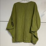 Bryn Walker  WOMENS LINEN GREEN TUNIC BLOUSE XXS OVERSIZED Photo 4