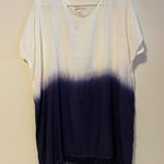 Beach By Exist NWT  Tie Dye Beach Short Sleeve Poncho Cover Up Blue One Size Photo 0