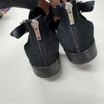 Steven Steve Madden Black Suede Leather Ankle Boots Studded Womens 11 Moto Goth Photo 6