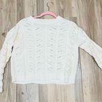 Poof! Poof Apparal cream knit sweater boho size small Photo 4