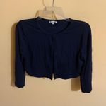 Reformation  navy cropped cardigan Photo 0