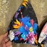 American Eagle X Naito Black Tropical Floral String Bikini Swim Top XL NWT Photo 2