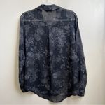 Decree  Black Sheer Half Button Up Blouse Size Medium Photo 1