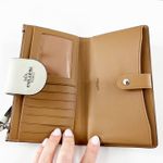 Coach Signature C Canvas Phone Tech Wallet Wristlet Brown Sage Green Photo 1