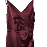 Morilee 21761 Silky Satin Slit Bridesmaid Dress Maxi Burgandy Red Size 6 Photo 6