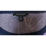 Ann Taylor NEW Dark Floral Sweater Button Detail on Sleeves Blue Purple Size XS Photo 8