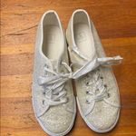 Stylish White Glitter Sneakers by David Bridal Studios Size 10 Photo 3