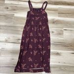 Knot Sisters  Maroon Floral Flowy Dress Women’s Large Photo 1