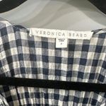Veronica Beard  Campbell Gingham Navy/White Ruched Mini Dress Size 2 Photo 5