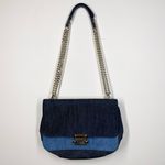 Michael Kors  Sloan Blue Denim Crossbody Shoulder Bag Purse Gold Chain Retro Y2K Photo 2