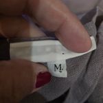 Bryn Walker  Open Waterfall Gray Cardigan 100% Linen Preppy Minimalist Work Class Photo 3