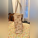 Coach  Floral Canvas Tote - Cream and Brown Photo 3